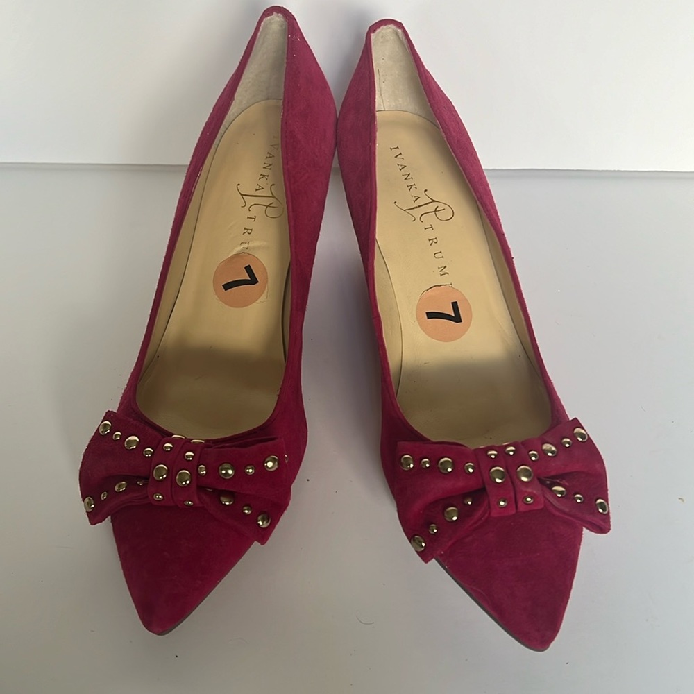 Ivanka Trump fiduciary faux suede wedge heal